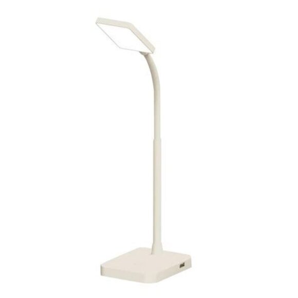 White MaxLite Slim LED Desk Lamp With USB Port Adjustable Neck 4W 120V 225 Lumen - Picture 2 of 6